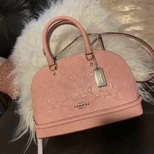 Coach Mini Sierra Pink Embossed Leather